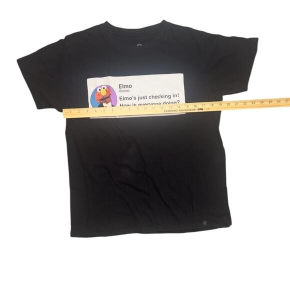 S Sesame Street T-Shirt – Black Elmo Viral Tweet Meme Graphic - Picture 4 of 5